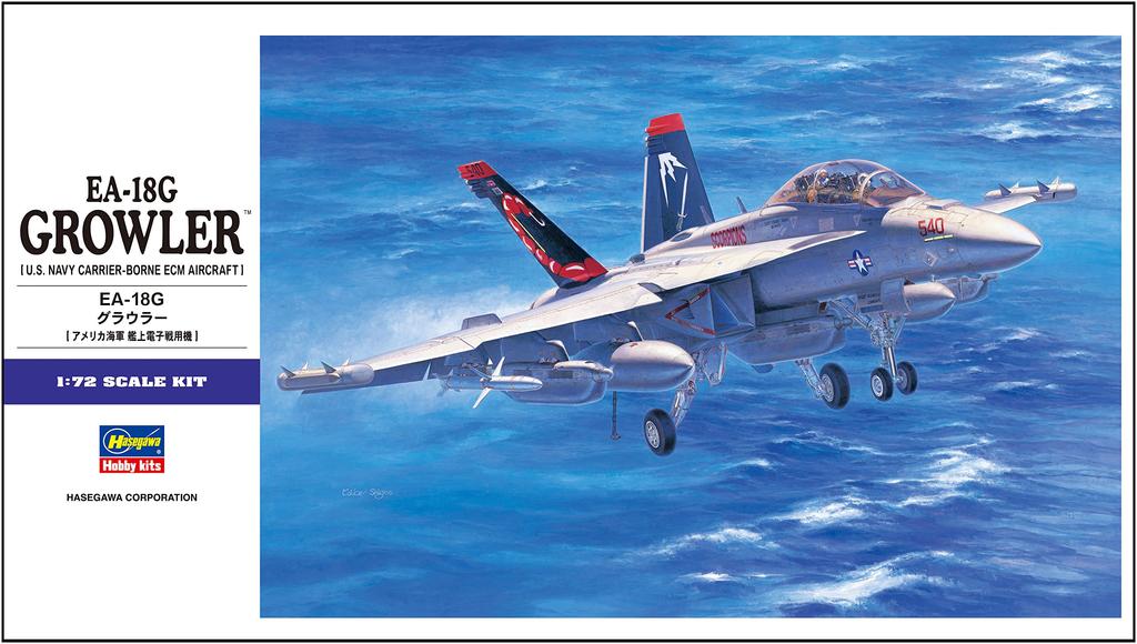 Пластиковая модель самолета ВМС США Growler от Hasegawa E38 1/72 EA-18G
