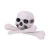 Ceramic Human Skull Campfire Log Reusable Fireproof Campfire Pit Skull Gas Log for Bonfire Fireplace Halloween Decor
