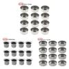12 Pcs Mini Candle Jars Round Metal Candle Cups Tea Light Tins DIY Tealight Holders Home Decor DIY Handmade Candle Containers