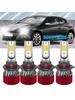 Светодиодная 9005 HB3 9006 HB4 Автомобильная Лампа Фары Яркая 6000K Ходовая Передняя Фара Чипы COB Охлаждающий вентилятор DC12V Автомобильные Лампы