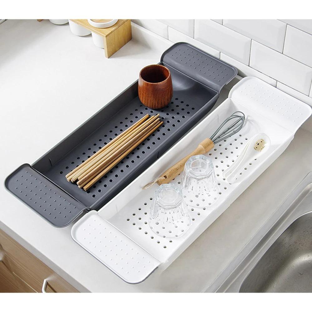 New Storage Shower Bathtub Shelf Book Holder Extendable Bathtub Tray