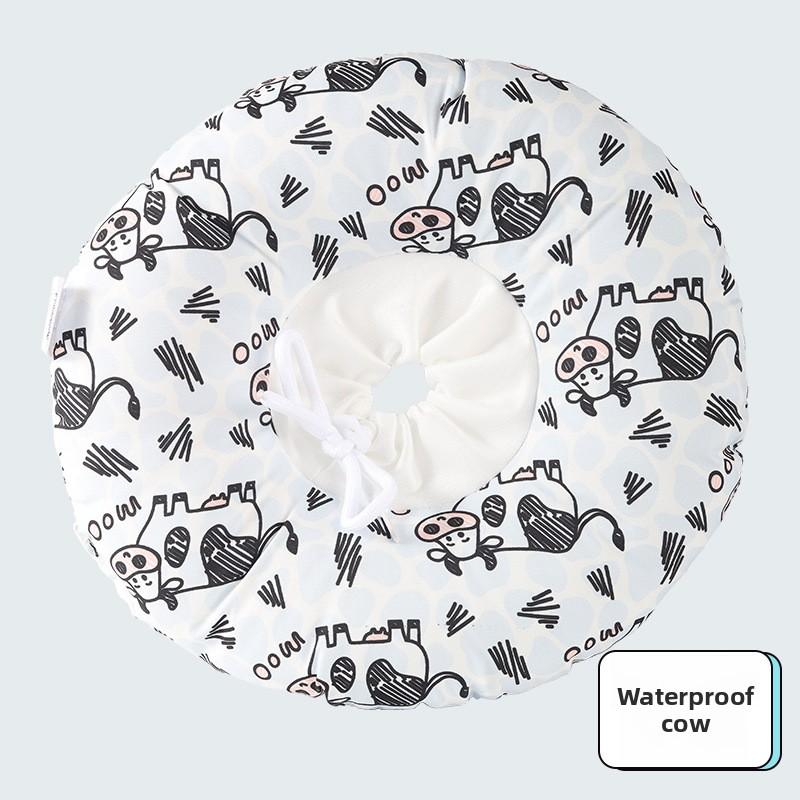 Белый круглый кошачий хлопковый воротник-манишкаУниверсальное защитное кольцо от царапин для кошек и собак, защитное кольцо, косметическая накладка, кольцо позора