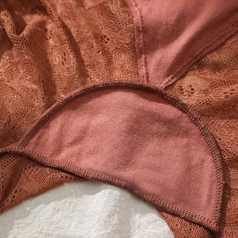 Plus Size Women Safety Pants Lace Breathable Underwear Women Boxer Briefs Sexy Hollow Women Boxer Briefs Cotton Solid Color Safety Bottoms