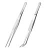 Stainless Steel Tweezers Angled Feeding Straight Curved Reptisoil Stamp Container Tongs