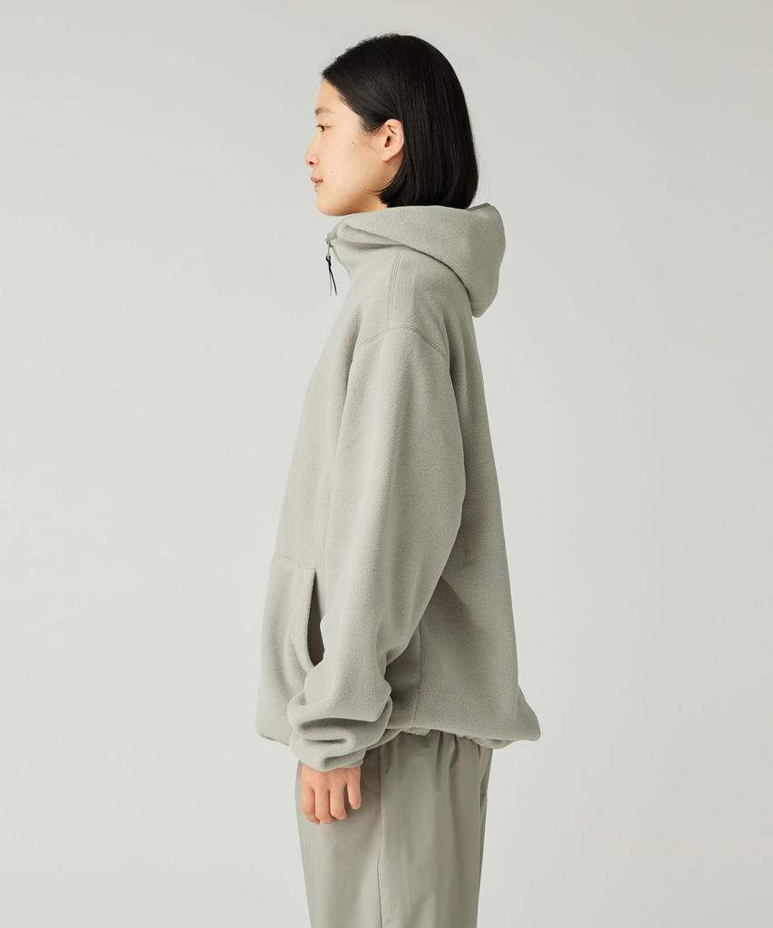 Snow Peak Fleece Hoodie Light Size for Men and Women Water-Repellent JK-25AU021, Grey, M,