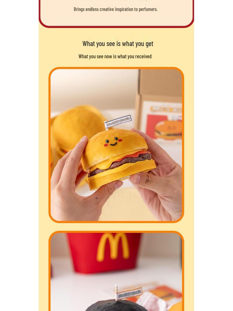 Оригинальная ароматическая свеча "McBurger" - Уникальный подарок на день рождения и сувенир из Макдоналдс