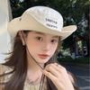 Outdoor Fisherman Hat  Large Brim Bucket Hats For Women Men Solid Color Letter Sun Protection Camping Mountaineering Cap