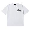 990 Amiri 2025 Summer New Men's and Women's Loose High Quality Cotton Plus Size T-shirt Couple T-Shirt Simple Logo Printing