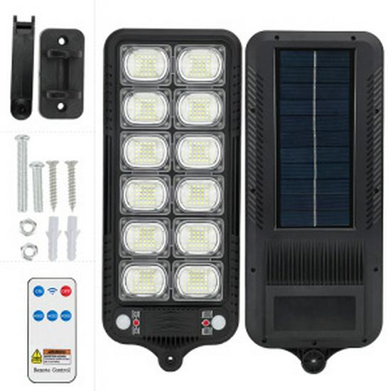 Светодиодный уличный фонарь на солнечной батарее высокой мощности с датчиком движения для наружного использования