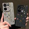 Тонкий матовый чехол для телефона с цветочным принтом для Xiaomi 13T Pro Poco X7 X6 Redmi Note 14 13 12 11 10 Pro TPU мягкая кожаная текстура противоударный бампер чехол