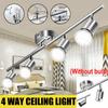 Потолочный светильник с 4 головками, 100 Вт, регулируемый угол освещения, прожекторы GU10, точечные светильники, лампы для магазина, освещения выставочного зала