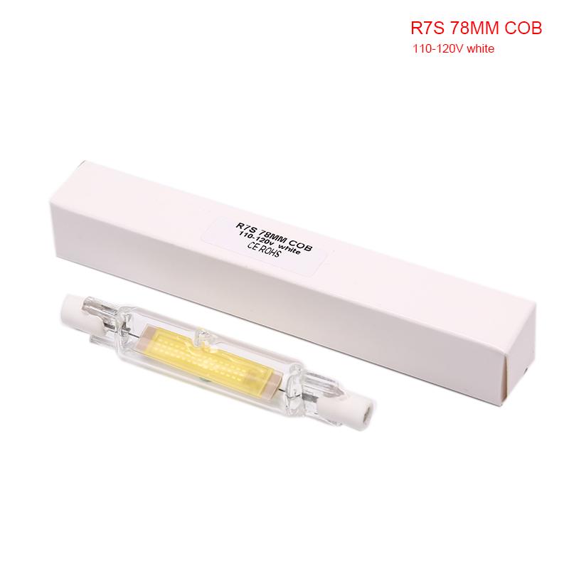 1Pcsr7S Cob Светодиодная лампа Стеклянная трубка для замены галогена 78 мм/118 мм