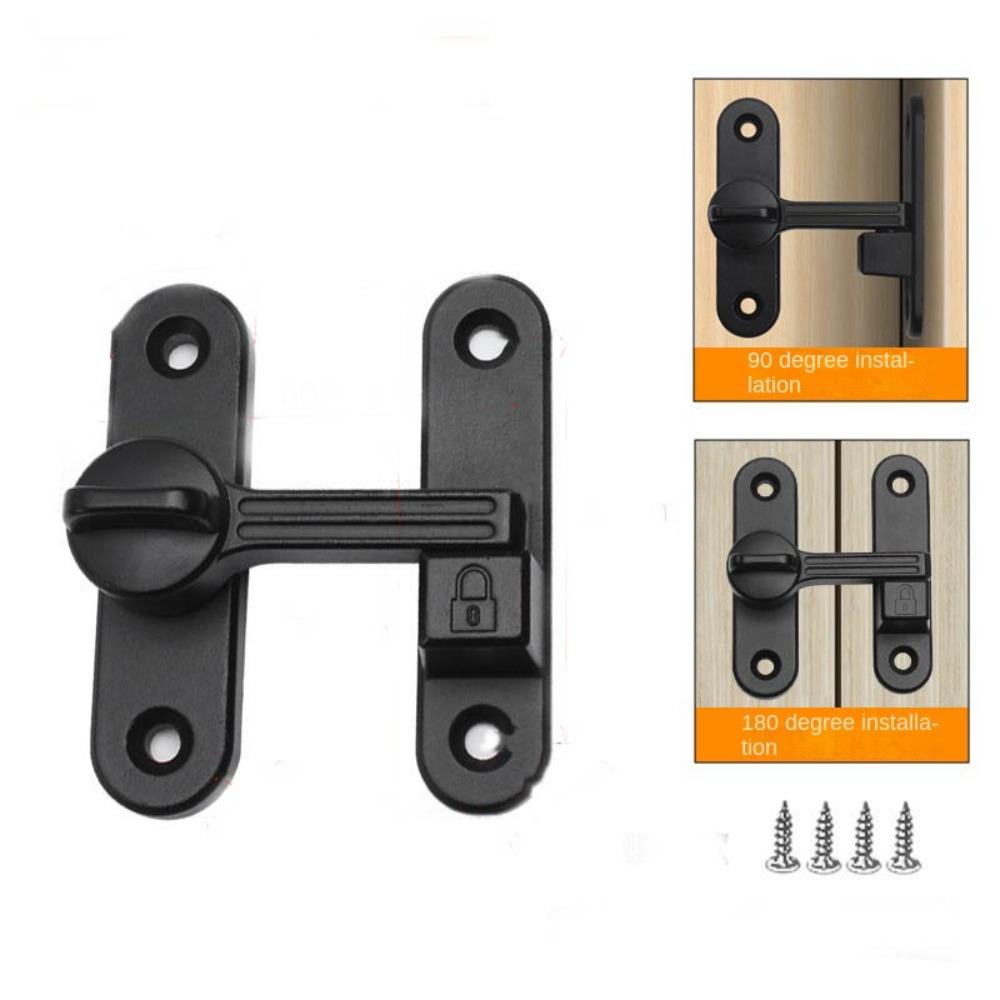 90/180 Degree Sliding Door Lock Zinc Zinc Zinc Alloy Door Catch Bolt Protable Door Hasps Window