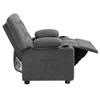 Kids Recliner Chair, Toddler Lounger with Cup Holders & Pockets, 107° to 126° Adjustable Back, Breathable Polyester Upholstery Reclining Sofa with