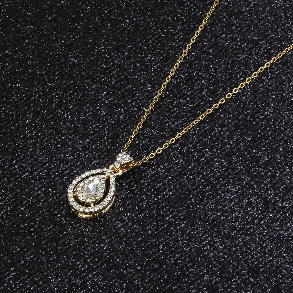 Новинка 2024 года, винтажное ожерелье с подвеской в ​​форме слезы, женское колье-колье, круглые ювелирные изделия, изысканные подвески, ожерелье для женщин