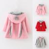 Winter Baby Girls Long Sleeve Warm Coat Jacket Cute Rabbit Ear Hoodie Casual Outerwear