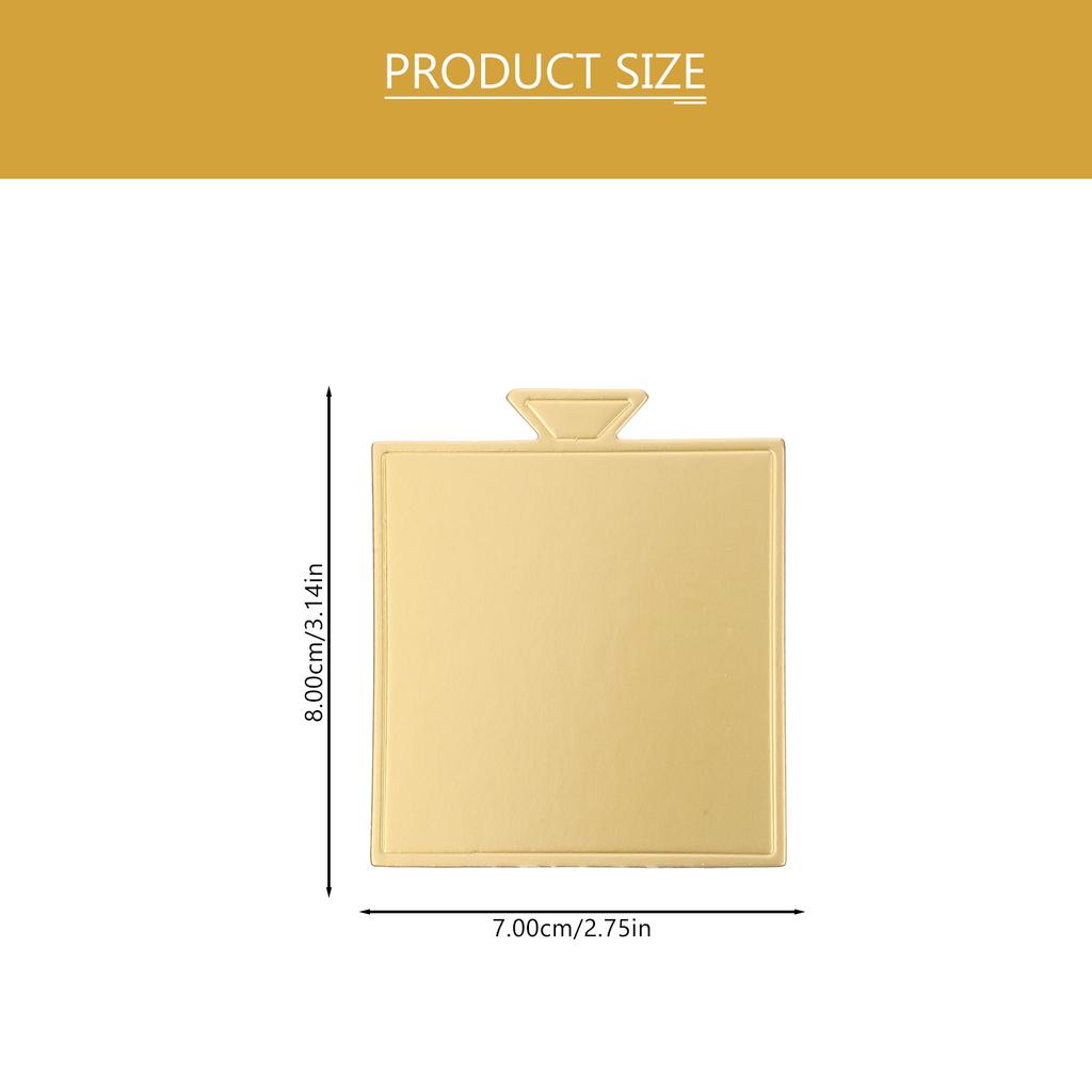 100 листов коврик для торта Основы для мусса Золотой декор Декоры Картонные квадраты Бытовые доски Поддон