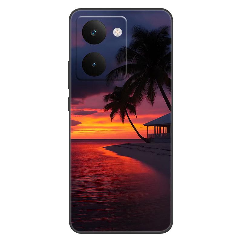For Realme P3 Ultra 5G Fashion Popular Cover Anti-fingerprint Soft Silicone Back Cover For Realme P3 Ultra Beach Scenery Funda