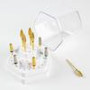 10pcs Ceramic Carbide Nail Drill Bits Set with Stand Holder Box Milling Cutter for Manicure Machine Removing Gel Nail Polish Bit