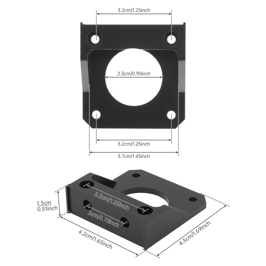 Nema 17 Aluminum Z Axis Stepper Motor Bracket 42mm Fixed Mount Heavy Duty 3D Printer Upgrade Professional Grade