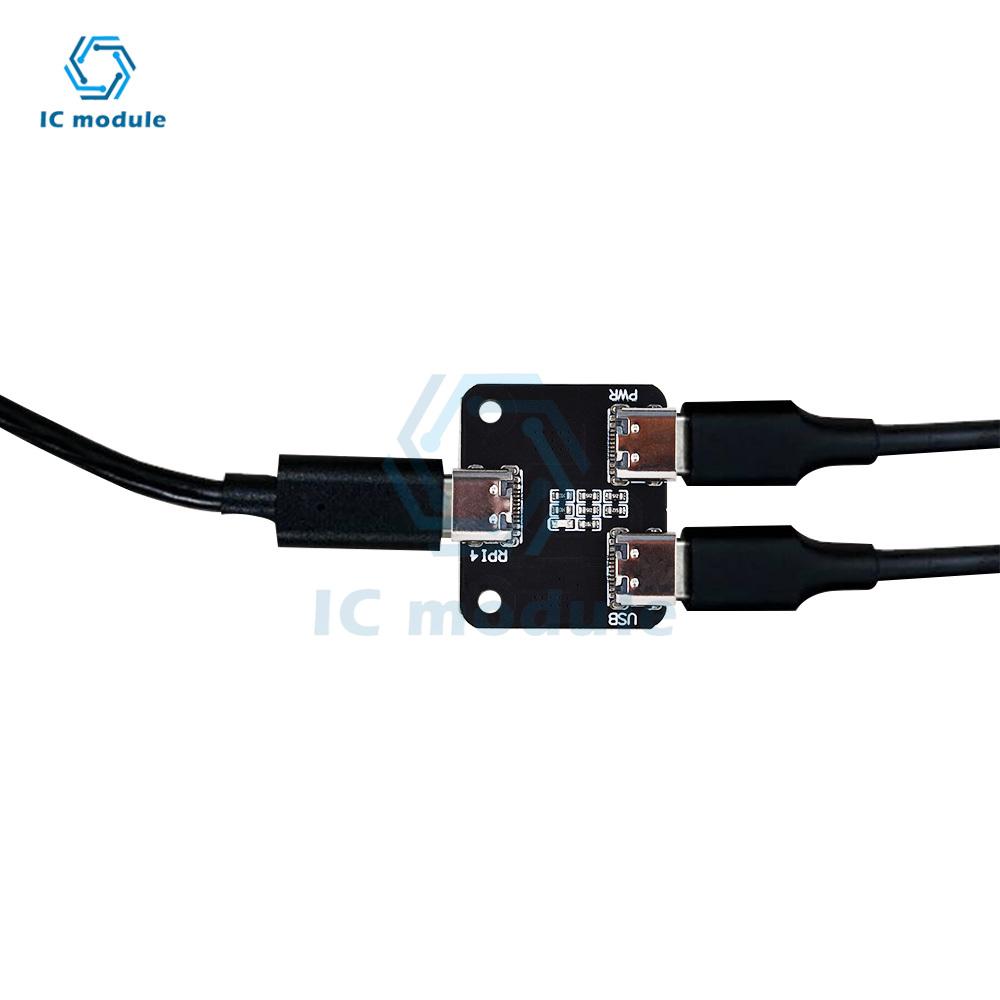 Разветвитель питания с интерфейсом Type-C подходит для модуля Raspberry Pi 4 USB 1 на 2