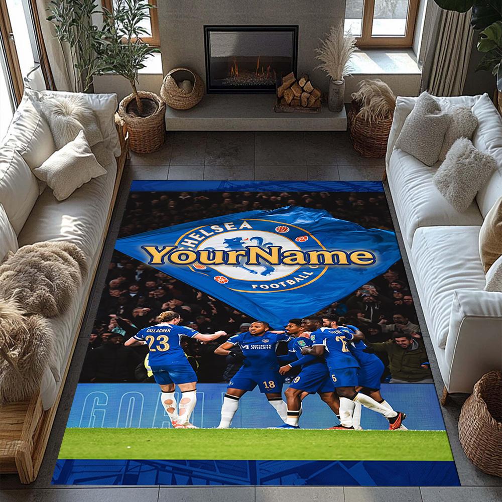 Chelsea Customizable Name Floor Mat Design for Dining Room Kitchen Bedrooms Outdoor Antislip Carpet Decorate Offices Best for Christmas