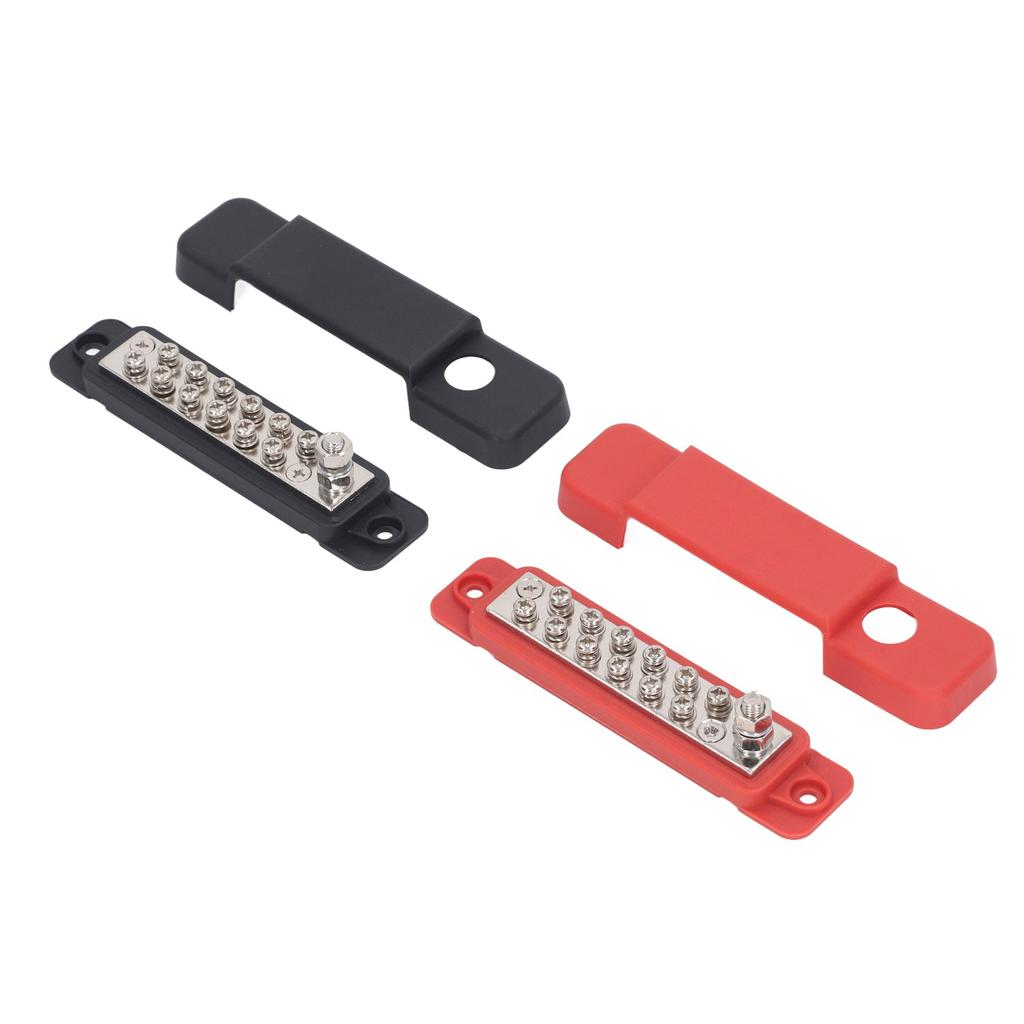 2 Комплекта 12-контактная шина M8 Шпилька Блок распределения питания для автомобиля, автодома, морской яхты, DC48V