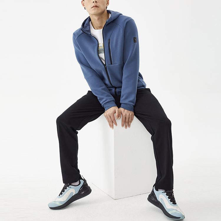 Anta Повседневная спортивная трикотажная куртка с капюшоном мужская куртка синяя 152137732-4