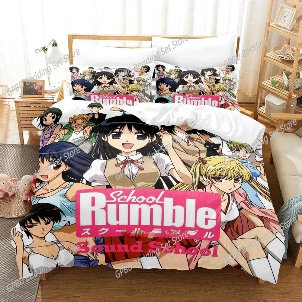 Luxury New 3D Print Anime School Rumble Bedding Set Single Twin Full Queen King Size Bed Set Bedroom Duvetcover Sets Home