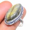 Ювелирное кольцо из серебра 925 пробы с лабрадоритом ручной работы, размер 9 F9F73
