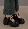 Fashion 2025 New Fashion Retro Spring Autumn Japanese Women Mary Janes Shoes Bow Platform Single Lolita Shoes Women's Ballerinas Tacones