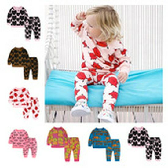 2025 Autumn Children's Cotton Underwear Set - Baby Long Sleeve Round Neck, Cozy Homewear