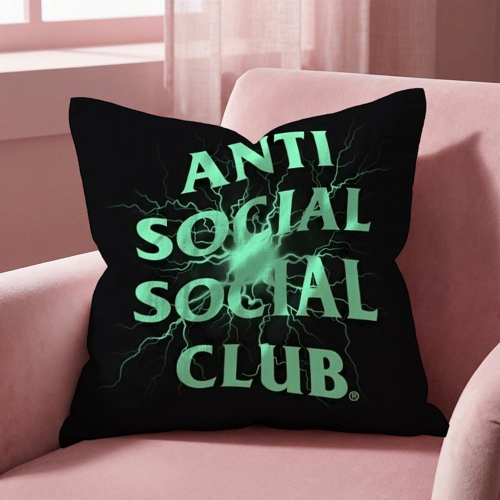 A-Anti Social Social Club Наволочка Многоцелевая Наволочка для Подушки для Дома и Автомобиля - Двусторонняя, Мягкая и Прочная для Повседневного Использования