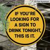 2D Flat 1pc, 8x8 in, Drinking Theme Aluminum Metal Decorative Signs & Plaques, Perfect for Decorating Bedrooms, Kitchens, Dining Rooms, and Bars - An