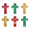 AssortedColor Christmas Tree Decor Wooden Cross – Symbol Of Faith And Holiday Cheer Ornament Hope