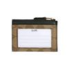 New COACH Mini Id Skinny Coated Canvas With Smooth Leather Document Wallet Card Holders Mini Women's Brown & Dark Green 88208-IMRQE