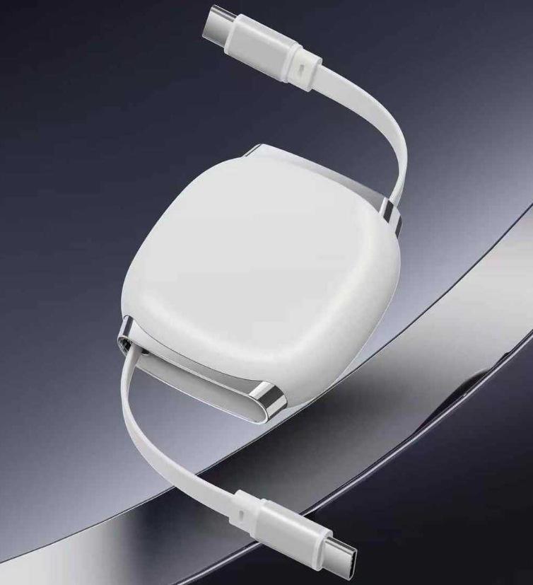 Выдвижной кабель для быстрой зарядки с двумя разъемами для Apple и Huawei с индивидуальным логотипом