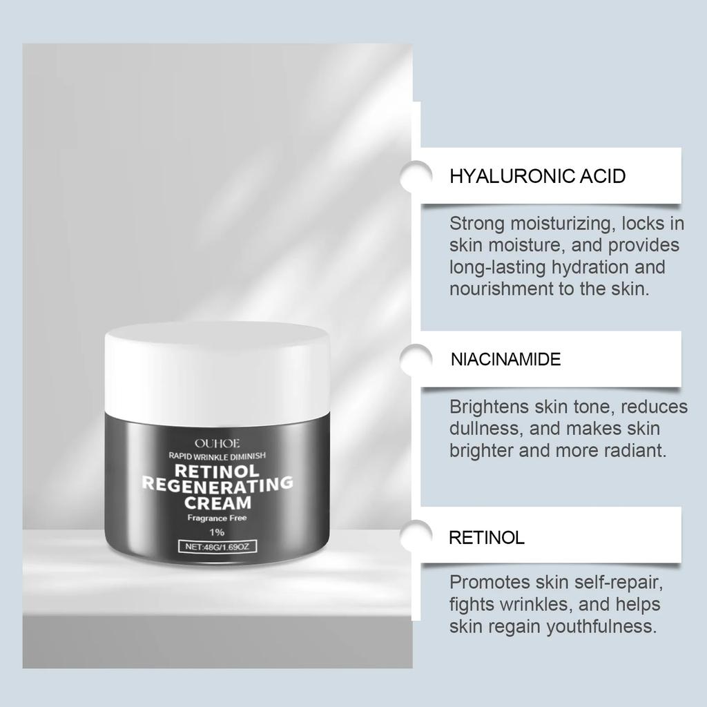 Крем с ретинолом Повышает эластичность кожи Увлажняющий Питательный Деликатный Уход за кожей Крем Разглаживает мелкие морщины