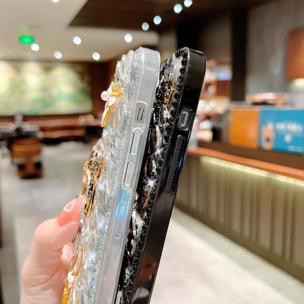 Suitable for IPhone16 Series Flash Diamond Mobile Phone Case, 14, 15, 16, Pure Handmade Mobile Phone Case, Luxury Protective Cover