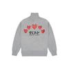 (WMNS) COMME des GARCONS PLAY Куртка на молнии с 5 сердцами 'Серый' Женская AZ-T251-051-051