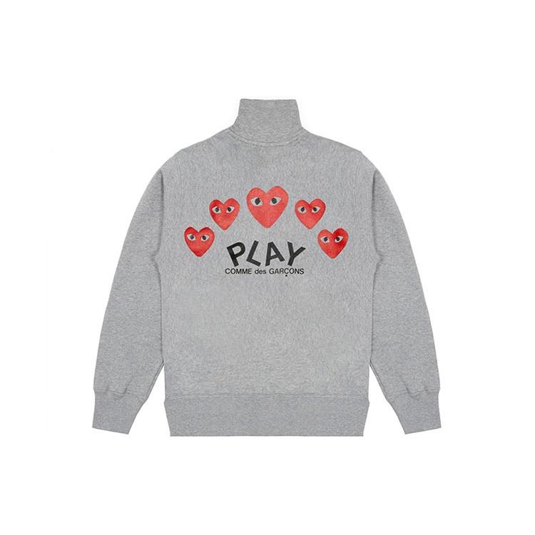 Comme des Garçons PLAY (WMNS) COMME des GARCONS PLAY Куртка на молнии с 5 сердцами 'Серый' Женская AZ-T251-051-051