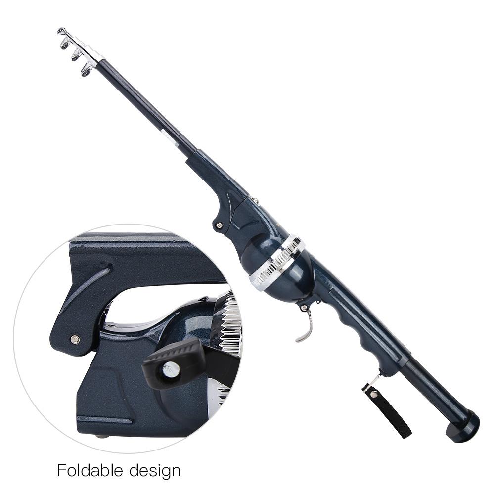 Telescopic Fishing Rod Reel Combo, Portable Casting Lure Tackle, Foldable Ergonomic Grip for Travel Fishing
