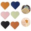 6pcs Leather Heart-Shaped Bookmarks Cute Corner Book Accessory for Reading Enthusiasts Women's Desk Organizer Gift
