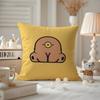 Cushion Cover Anti-dustmite Pillowcase Invisible Zipper Silky Short Plush Sofa Cushion Cover Cute Portrait