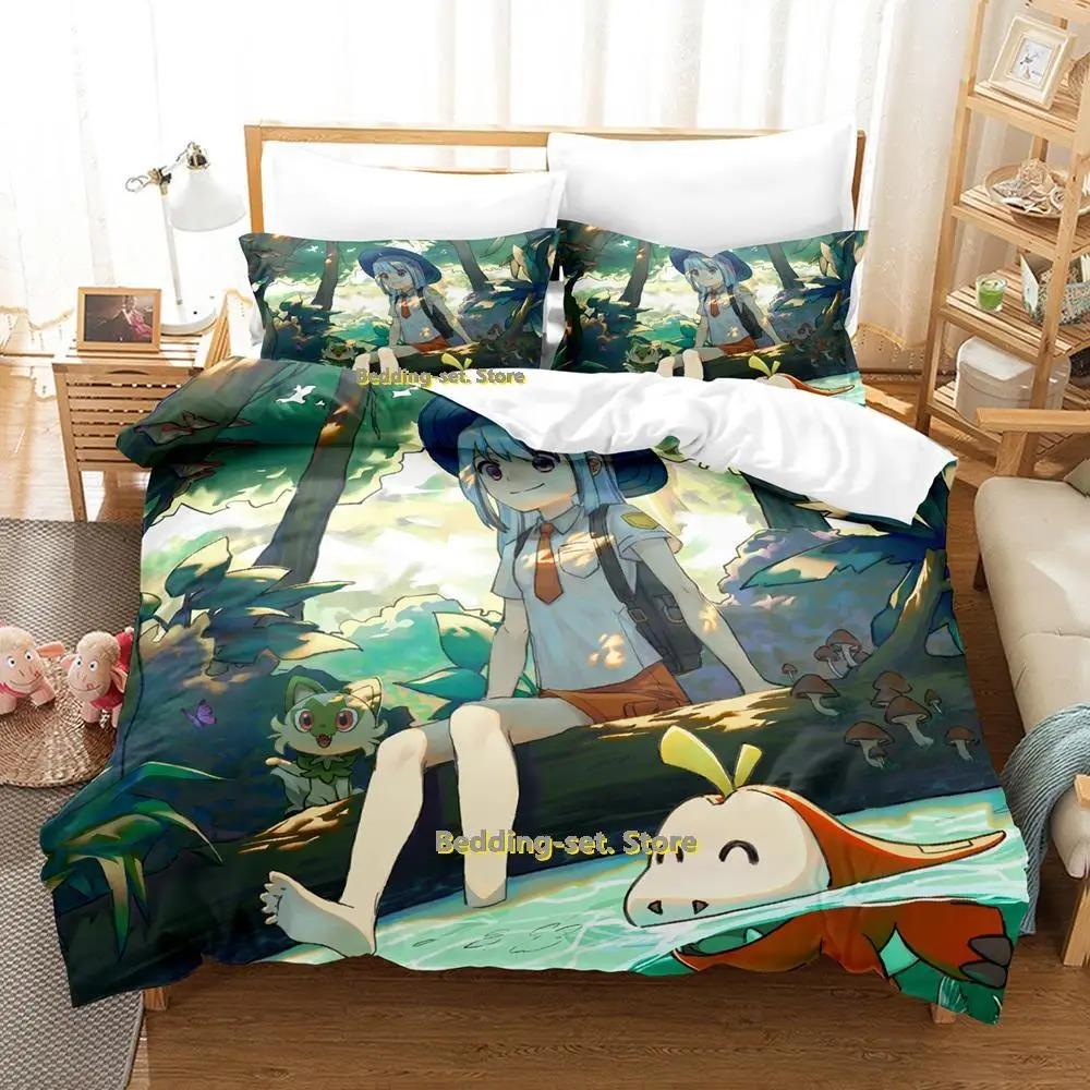 Новый комплект постельного белья Kawaii Iono Single Twin Full Queen King Size Bed Set Adult Kid Bedroom Duvetcover Sets Anime Parure de lit Bed