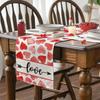Valentine's Day Tablecloth Washable Table Cover Soft Table Cloth Stain Resistant Perfect for Kitchen Dinner Picnic