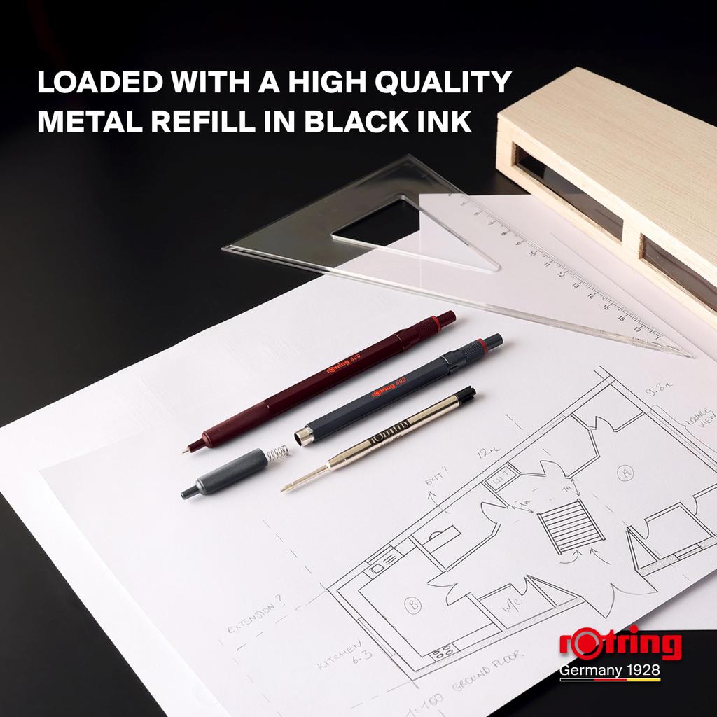 Шариковая ручка rOtring 600 Chocolate Truffle Medium Point Presentation Box 2204407 На масляной основе