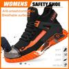 Men's and Women's Fashionable Safety Work Shoes, Anti-smash Comfortable Breathable Fabric Upper, Four Seasons Casual Steel Toe Protection