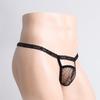 Сисся-пакет Трусы Сексуальное Нижнее Белье Мужские С вырезами G-стринги Тонга Точечный Принт Прозрачные Выступающий Карман Сетчатое Нижнее Белье Гей Трусы