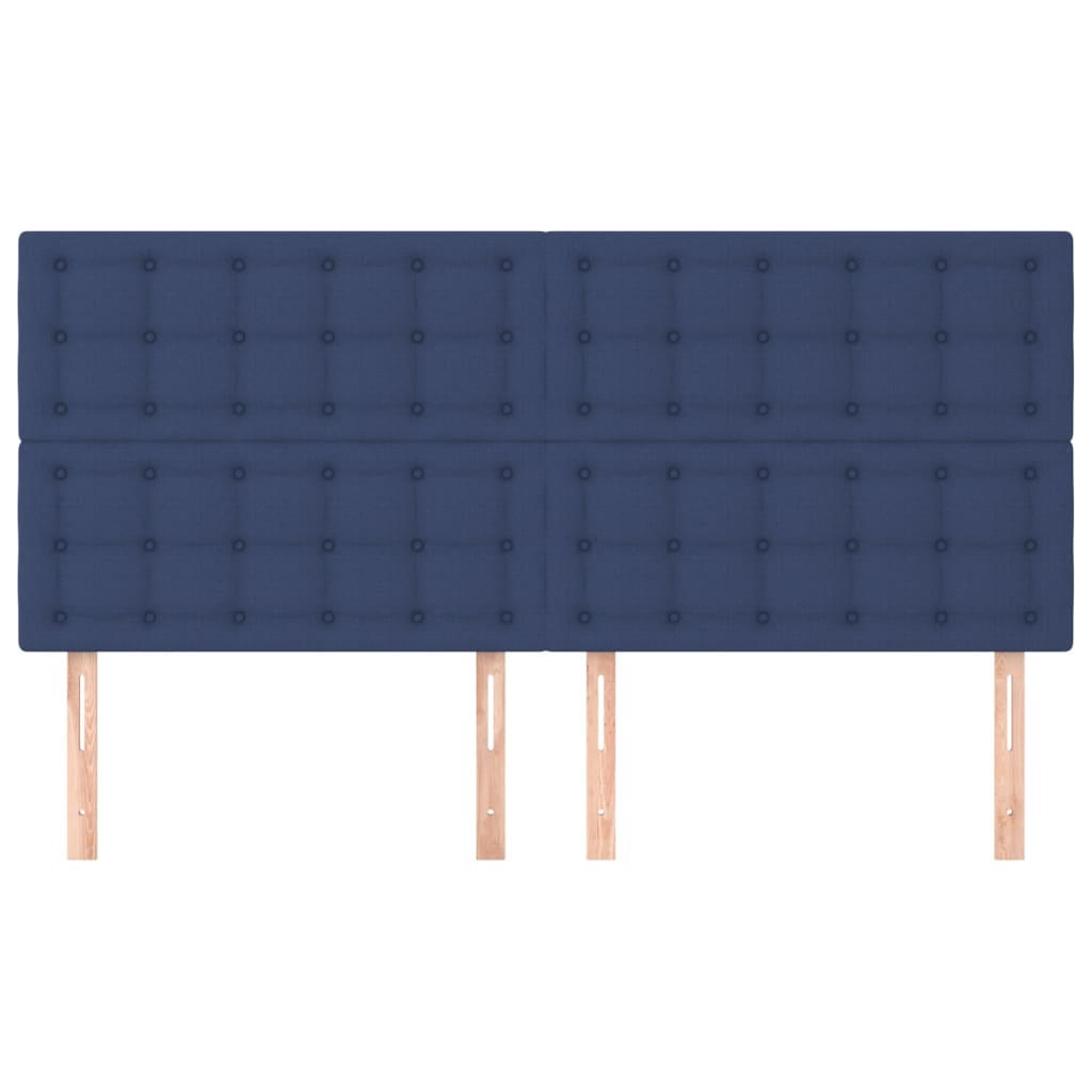 Headboard in Blue 200 x 5 x 118 128 cm Fabric